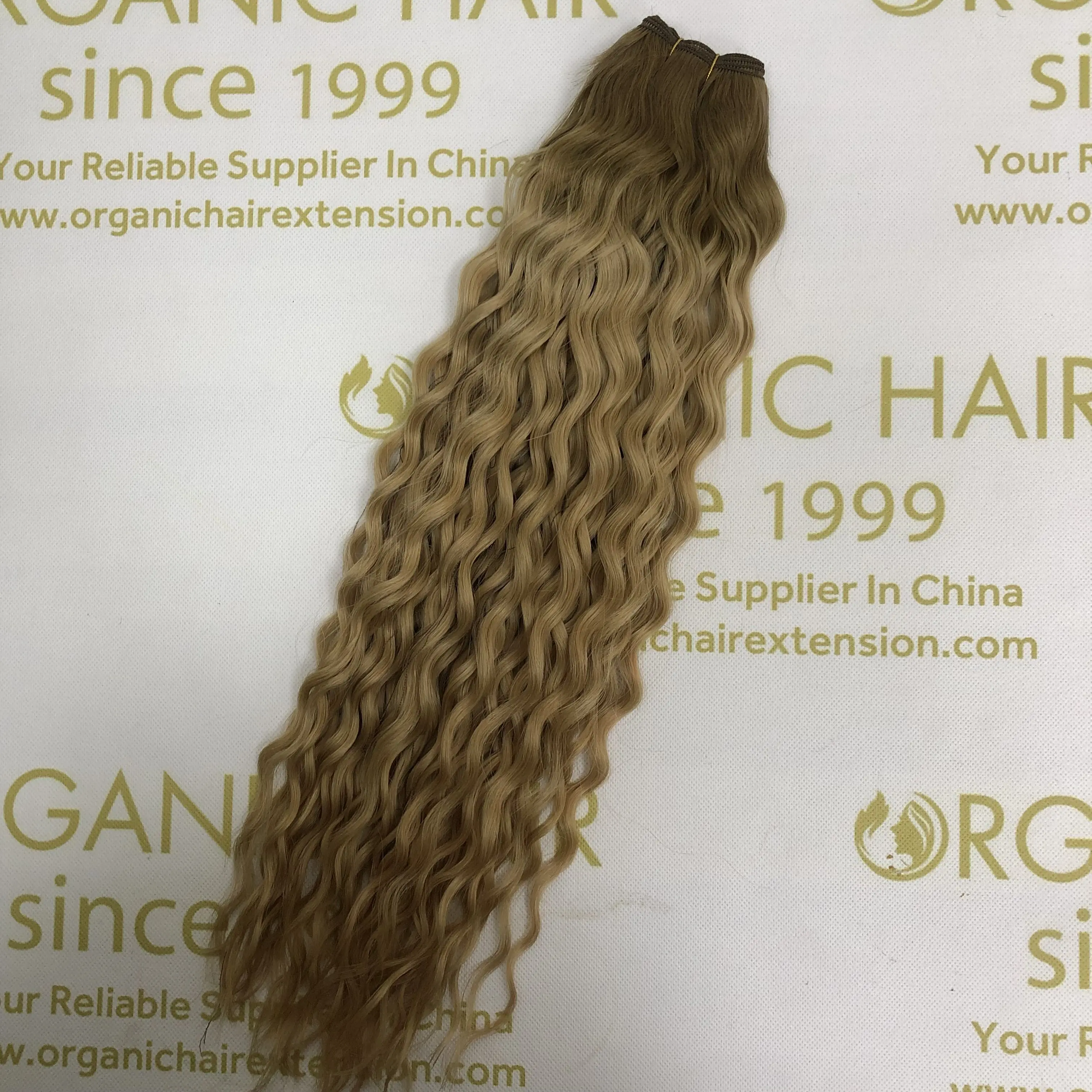 Wholesale human hand tied weft natural wave and hot sale L1